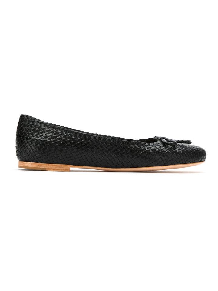 Serpui Leather Ballerinas - Black