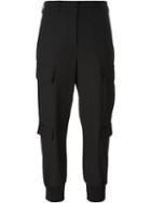 Neil Barrett Cuffed Trousers, Women's, Size: 44, Black, Polyester/spandex/elastane/virgin Wool