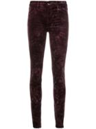 J Brand Mid-rise Super Skinny Trousers - Red