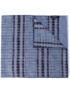 Lanvin - Embroidered Scarf - Men - Silk/cotton - One Size, Blue, Silk/cotton