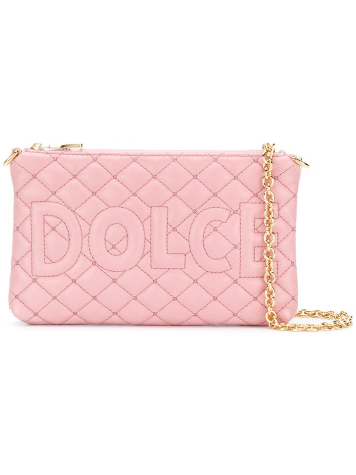 Dolce & Gabbana Mini Quilted Shoulder Bag - Pink & Purple