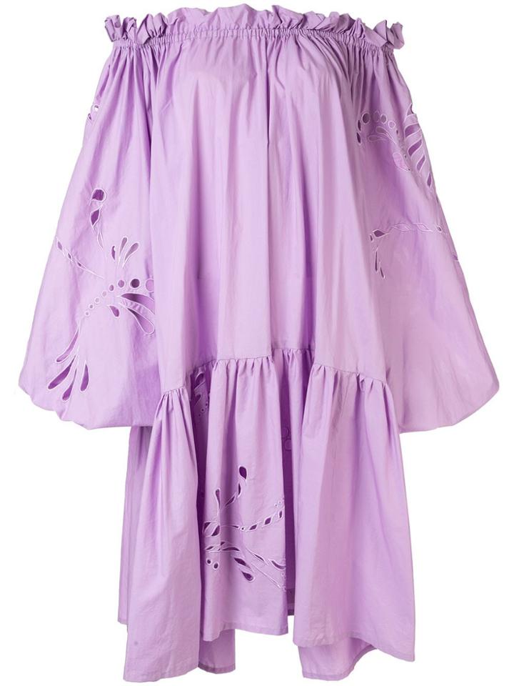 Romance Was Born Dreamer Anglaise Gather Smock - Purple