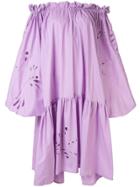 Romance Was Born Dreamer Anglaise Gather Smock - Purple
