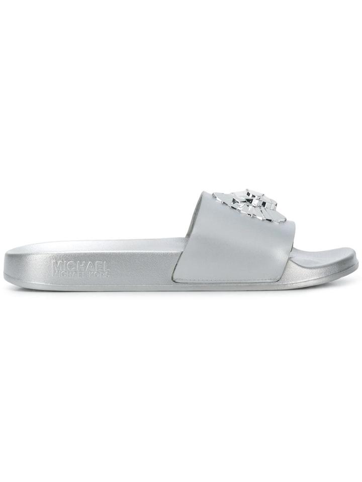 Michael Michael Kors Rory Metallic Slides