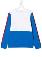 Calvin Klein Kids Teen Colour-block Logo Sweatshirt - White
