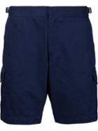 Orlebar Brown Mid-length Side Pocket Shorts, Men's, Size: 32, Blue, Cotton/linen/flax