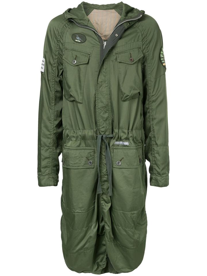 Undercover Long Military Parka - Green