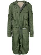 Undercover Long Military Parka - Green