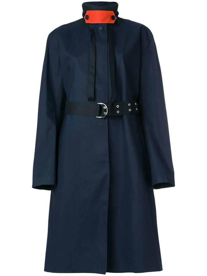 La Fetiche Long Belted Coat - Blue