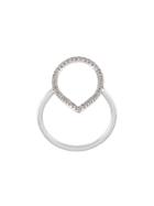 Diane Kordas Diamond Pear Outline Ring - Grey