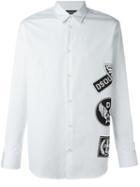 Dsquared2 Logo Print Shirt, Men's, Size: 52, White, Cotton