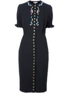 Olympia Le-tan Embellished Button Dress