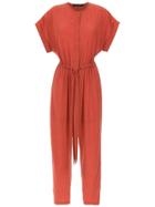 Andrea Marques Short Sleeved Jumpsuit - Orange