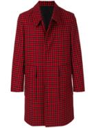 Ami Alexandre Mattiussi Patterned Single Breasted Coat - Red