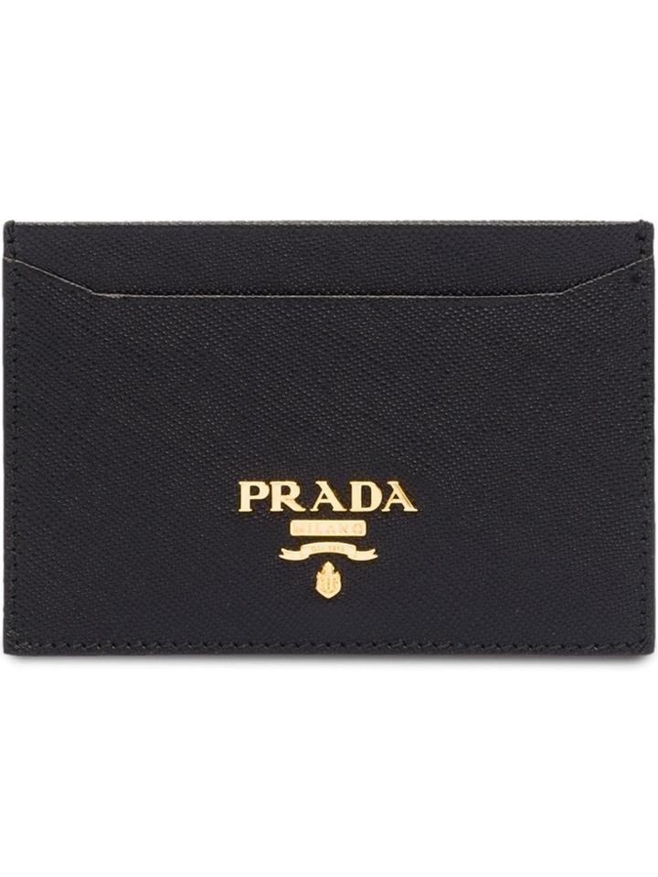 Prada Black Leather Card Holder