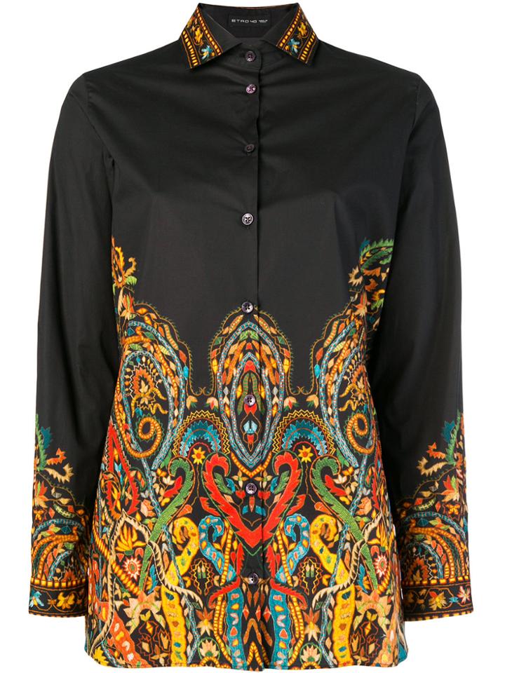 Etro Printed Hem Shirt - Black