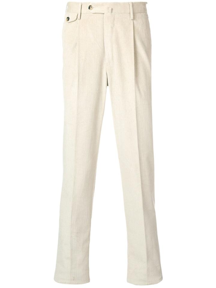 Pt01 Tailored Fitted Trousers - Neutrals