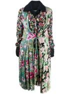 Junya Watanabe Man Floral Panelled Coat - Blue