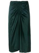 Theory Ruched Front Skirt - Green