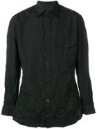 Yohji Yamamoto Crinkled Button-up Shirt - Black