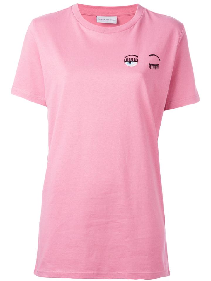 Chiara Ferragni Flirting Long T-shirt - Pink & Purple