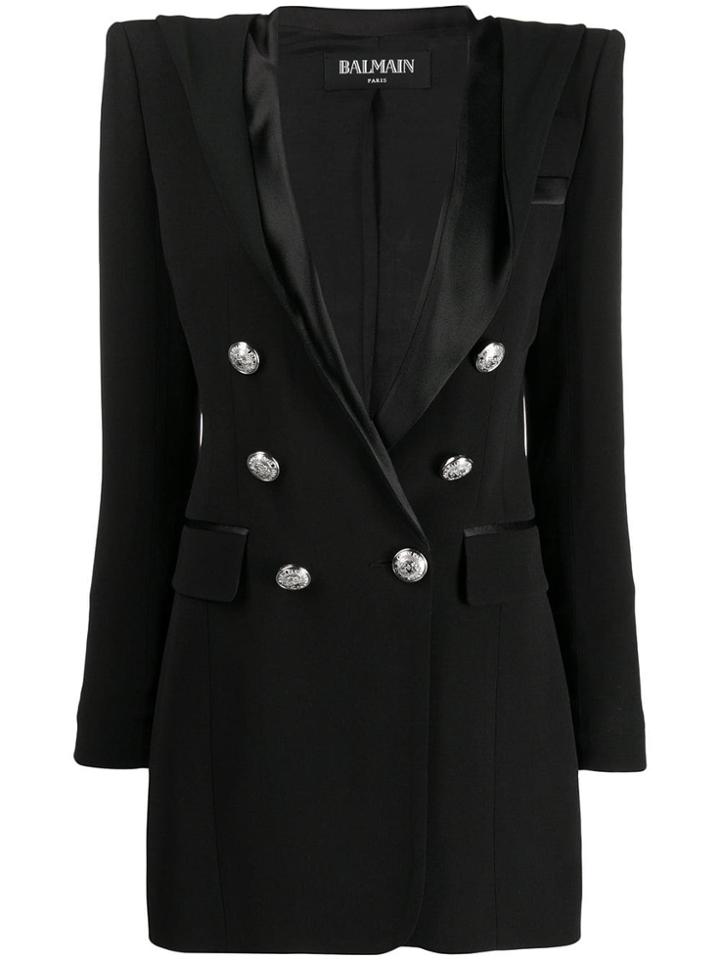 Balmain Hooded Blazer Dress - Black