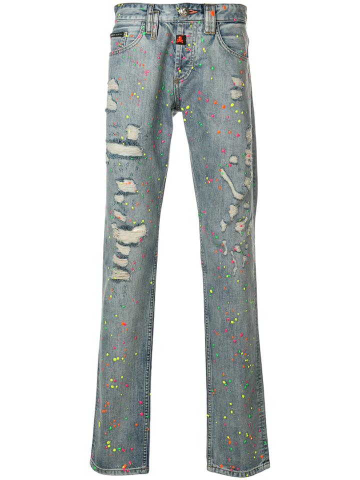 Philipp Plein Cruise Straight Cut Jeans - Blue