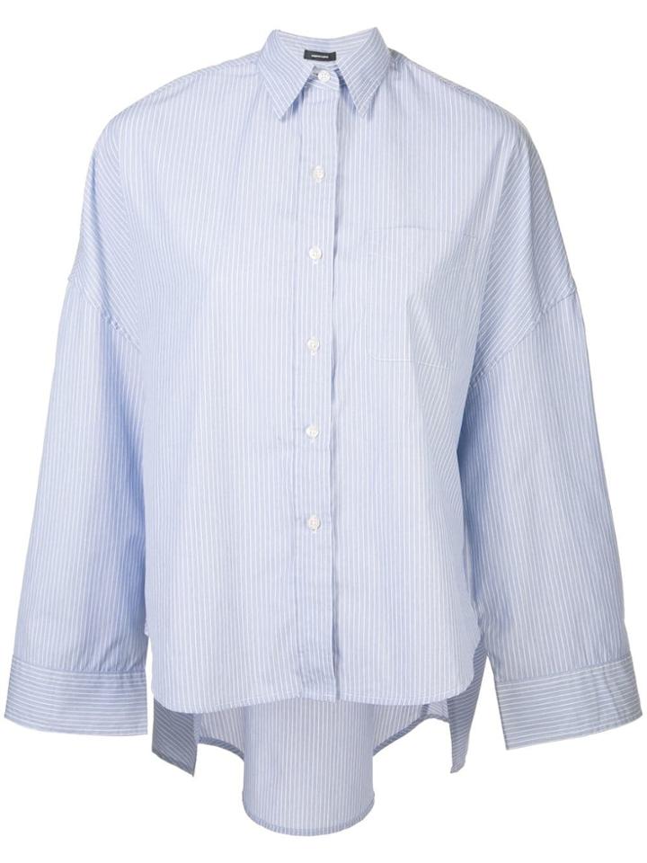 R13 Loose Fit Striped Shirt - Blue