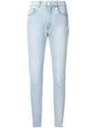 Gcds High-waisted Skinny Jeans - Blue