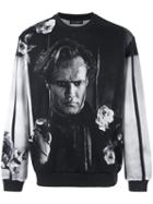 Dolce & Gabbana Printed Sweatshirt, Men's, Size: 46, Black, Cotton