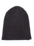 Warm-me Reversible Ribbed Beanie, Women's, Grey, Cashmere