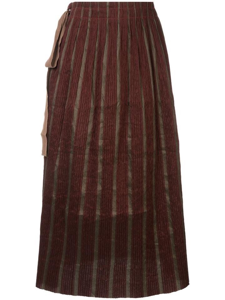 Uma Wang Knot-detail Pleated Skirt - Red