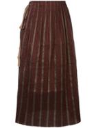 Uma Wang Knot-detail Pleated Skirt - Red