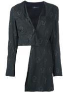 Area Di Barbara Bologna - Cross Print Jacket - Women - Cotton/metallic Fibre - 40, Women's, Green, Cotton/metallic Fibre