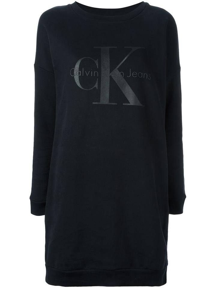 Calvin Klein Jeans Logo Print Sweatshirt Dress