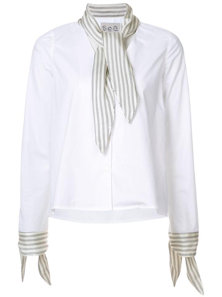 Sea - Scarf Shirt - Women - Viscose - 2, White, Viscose