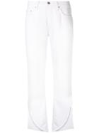 Grlfrnd Asymmetric Cuff Jeans - White