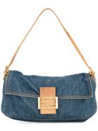 Fendi Vintage Denim Mamma Bucket Handbag - Blue