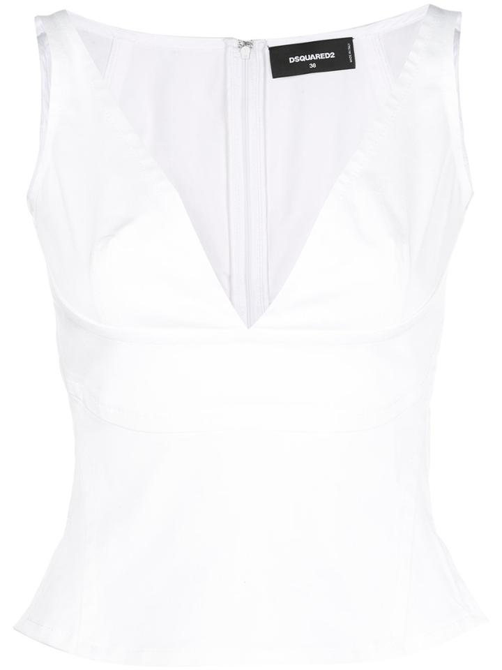 Dsquared2 Plunge Neck Vest - White