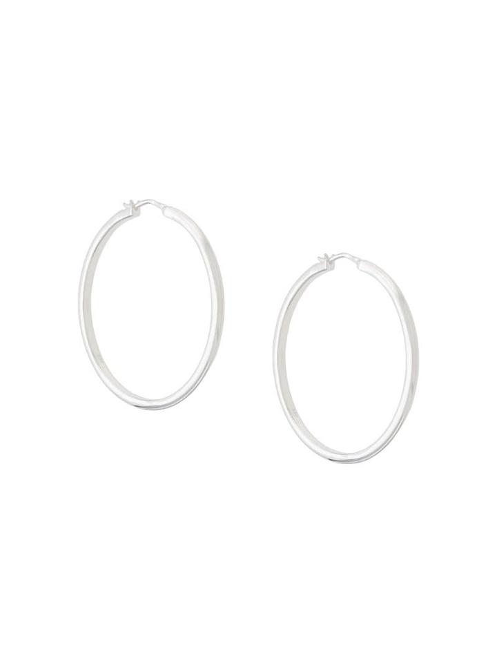 Astley Clarke Large Linia Hoop Earrings - Silver