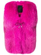 Liska Slim-fit Fur Gilet - Pink