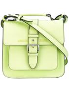 Armani Jeans - Buckled Satchel Bag - Women - Polyester/polyurethane - One Size, Green, Polyester/polyurethane