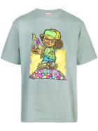 Supreme Cartoon Print T-shirt - Green