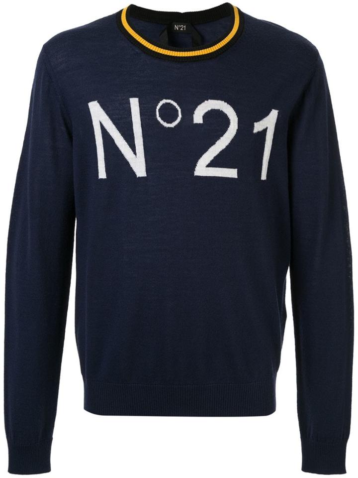 Nº21 Logo Jumper - Blue