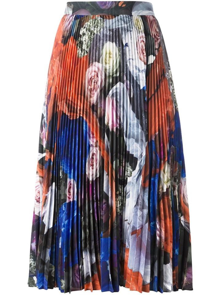 Christopher Kane Pleated Skirt, Women's, Size: 44, Pink, Silk/polyester/acetate