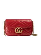 Gucci Gg Marmont Matelassé Leather Super Mini Bag - Red
