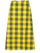 Marques'almeida Check Skirt - Yellow & Orange