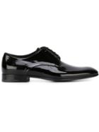 Giorgio Armani Classic Oxford Shoes, Men's, Size: 7, Black, Patent Leather/leather/patent Leather