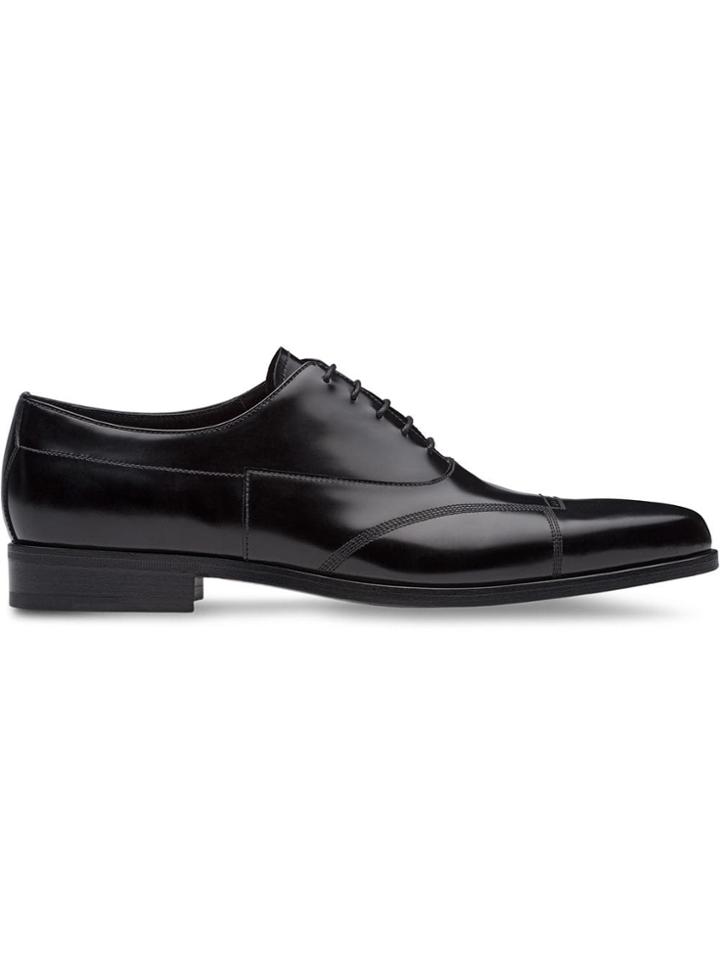 Prada Brushed Oxford Shoes - Black