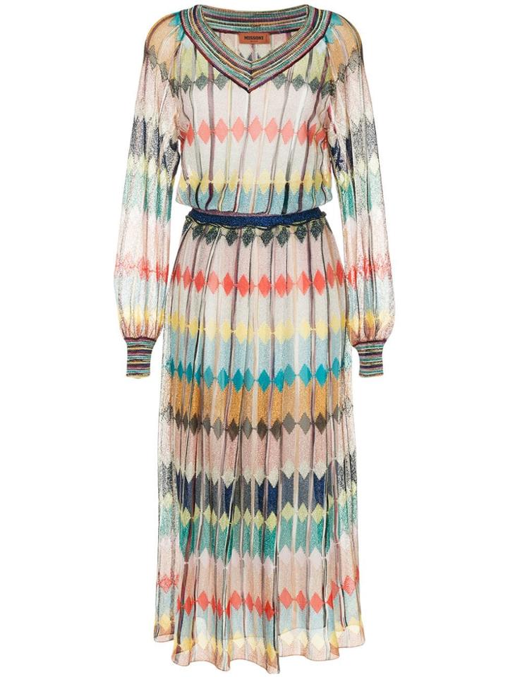 Missoni Long Fine Knit Dress - Multicolour